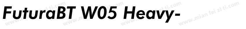 FuturaBT W05 Heavy字体转换